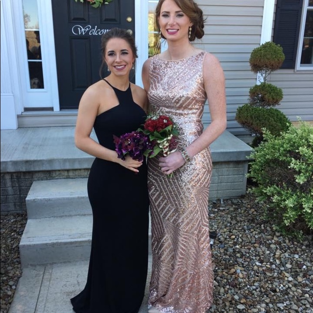Gold prom dress